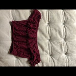 Maroon Crop Top